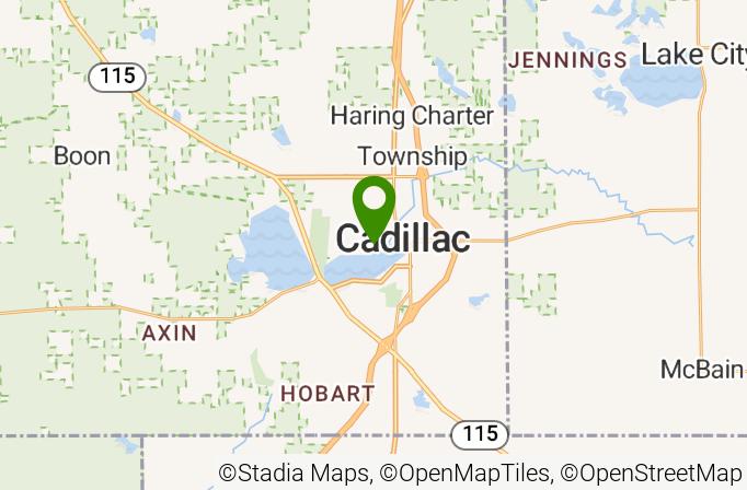 Cadillac Country Club Map