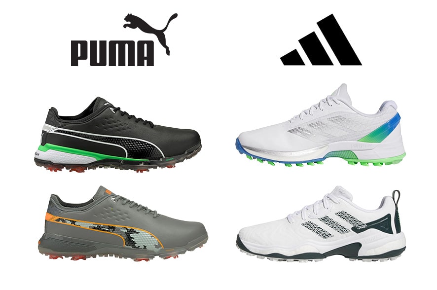 One Pair of adidas or Puma Golf Shoes PLUS a Switch Blade Divot Tool